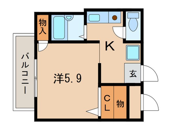 夙川ハイツＡＩＯＩの物件間取画像